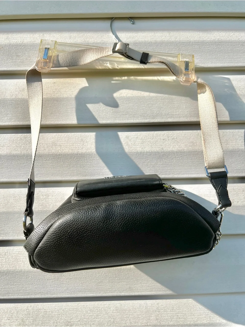 NEW Michael Kors 2-in-1 Leather Sling Purse Black Bag